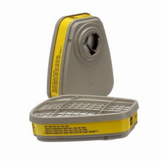 3M™ Organic Vapour/Acid Gas Cartridge, 6003, 30 pairs/case