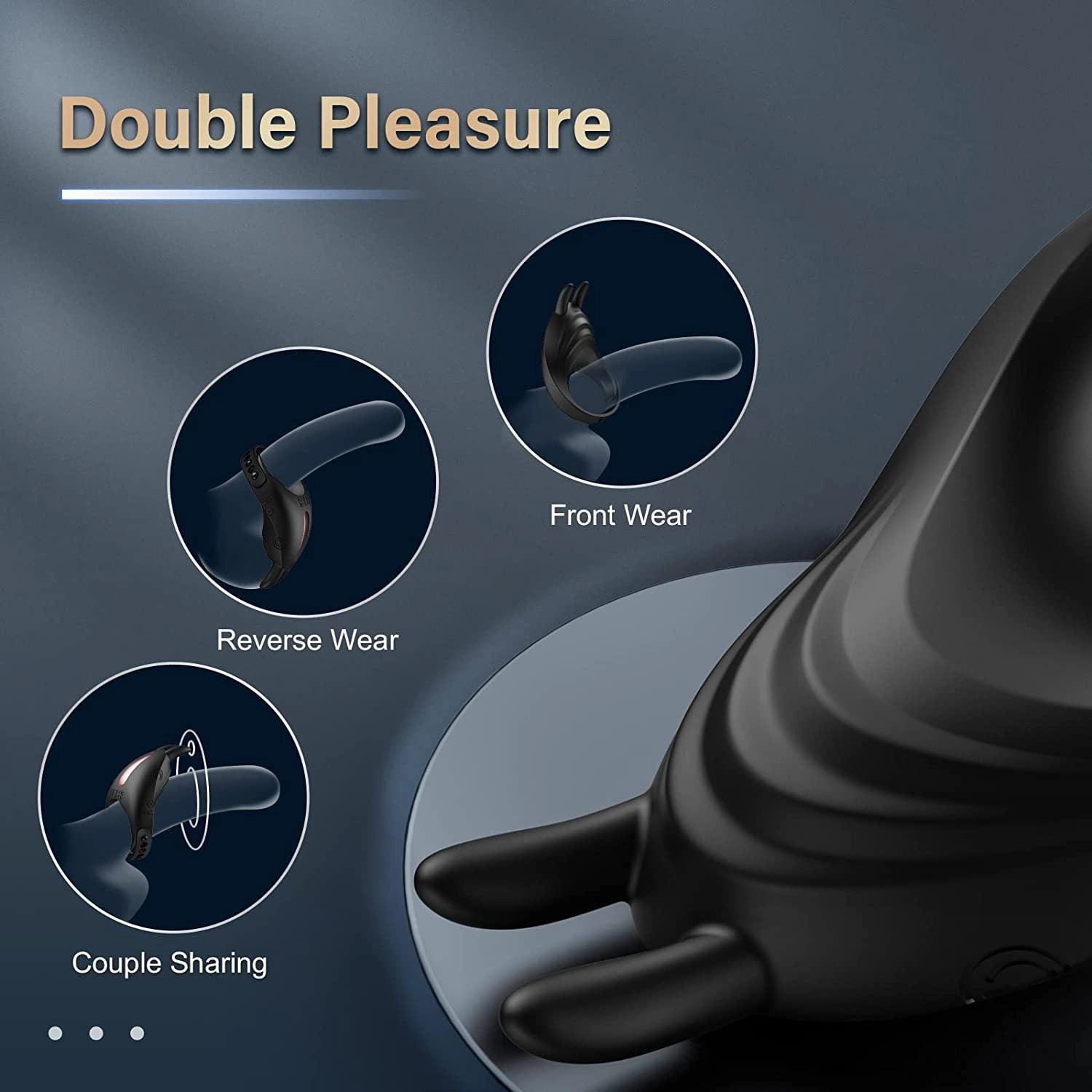 Adjustable Vibrating Penis Ring for Men Testis Stimulation Sex Toy for Couples Remote Control Vibrating Penis Rings for Ejaculation Delay