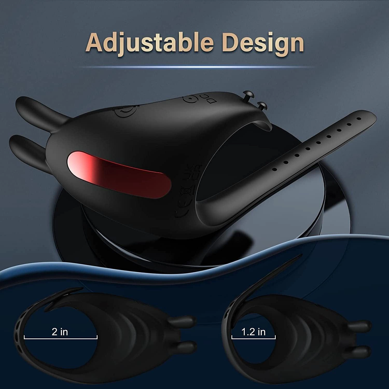 Adjustable Vibrating Penis Ring for Men Testis Stimulation Sex Toy for Couples Remote Control Vibrating Penis Rings for Ejaculation Delay