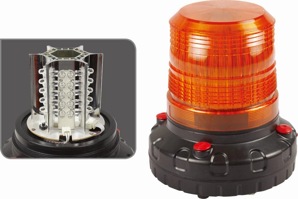 Aiko Yellow LED Revolving Warning Light Rechargeable with Magnetic Base | Model : RL-7714