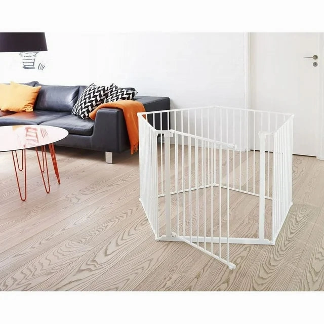 BabyDan SG-FXXL826-B Flex XXL Room Divider Adjustable 35 to 138 Inch Extra Wide 28 Inch Tall Wall Mounted Metal Baby and Pet Safety Gate, Black