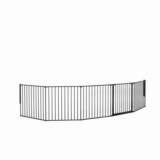 BabyDan SG-FXXL826-B Flex XXL Room Divider Adjustable 35 to 138 Inch Extra Wide 28 Inch Tall Wall Mounted Metal Baby and Pet Safety Gate, Black