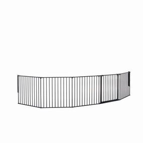 BabyDan SG-FXXL826-B Flex XXL Room Divider Adjustable 35 to 138 Inch Extra Wide 28 Inch Tall Wall Mounted Metal Baby and Pet Safety Gate, Black