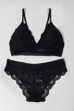 Black Lace Lingerie Set