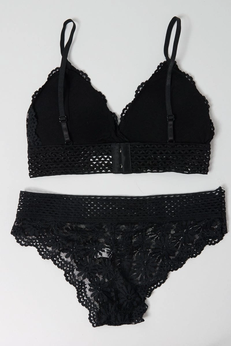Black Lace Lingerie Set