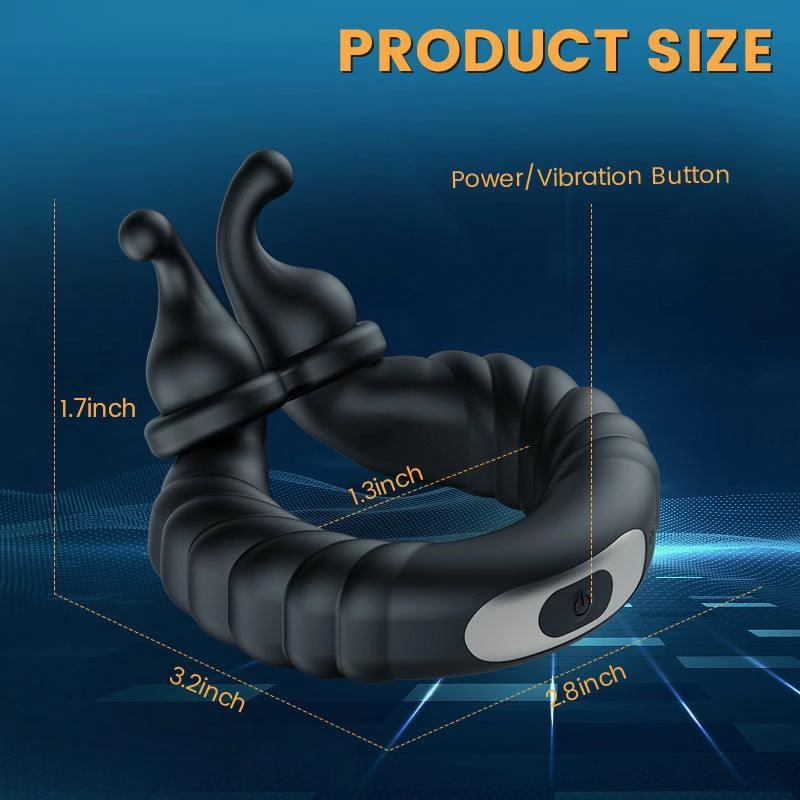 Bunny Boy-Separable Rabbit Rocker 10 Vibrating Penis Ring for Couple Play
