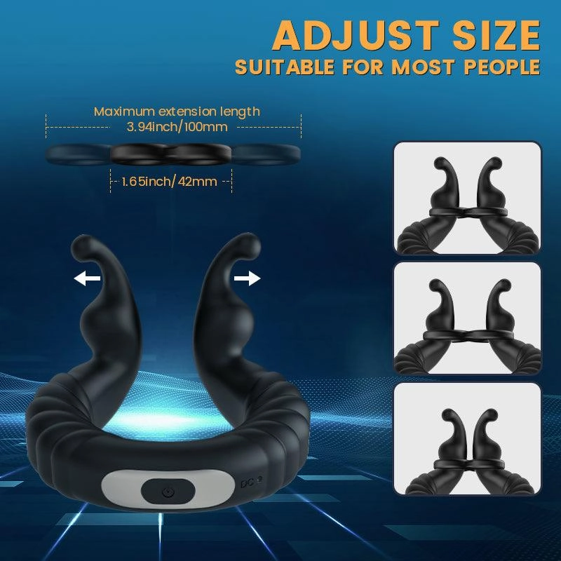 Bunny Boy-Separable Rabbit Rocker 10 Vibrating Penis Ring for Couple Play