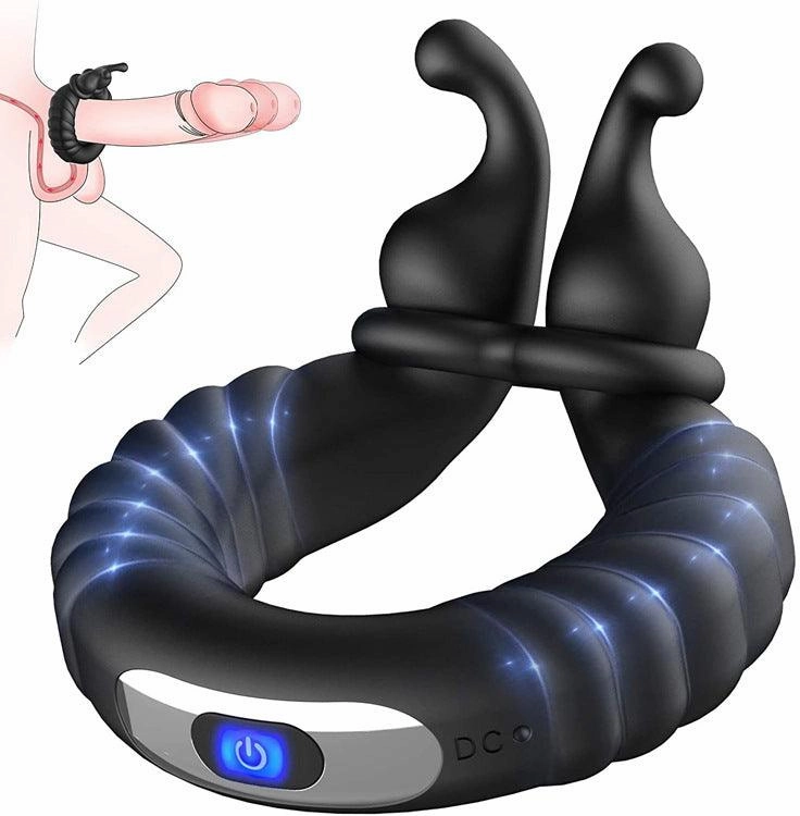 Bunny Boy-Separable Rabbit Rocker 10 Vibrating Penis Ring for Couple Play