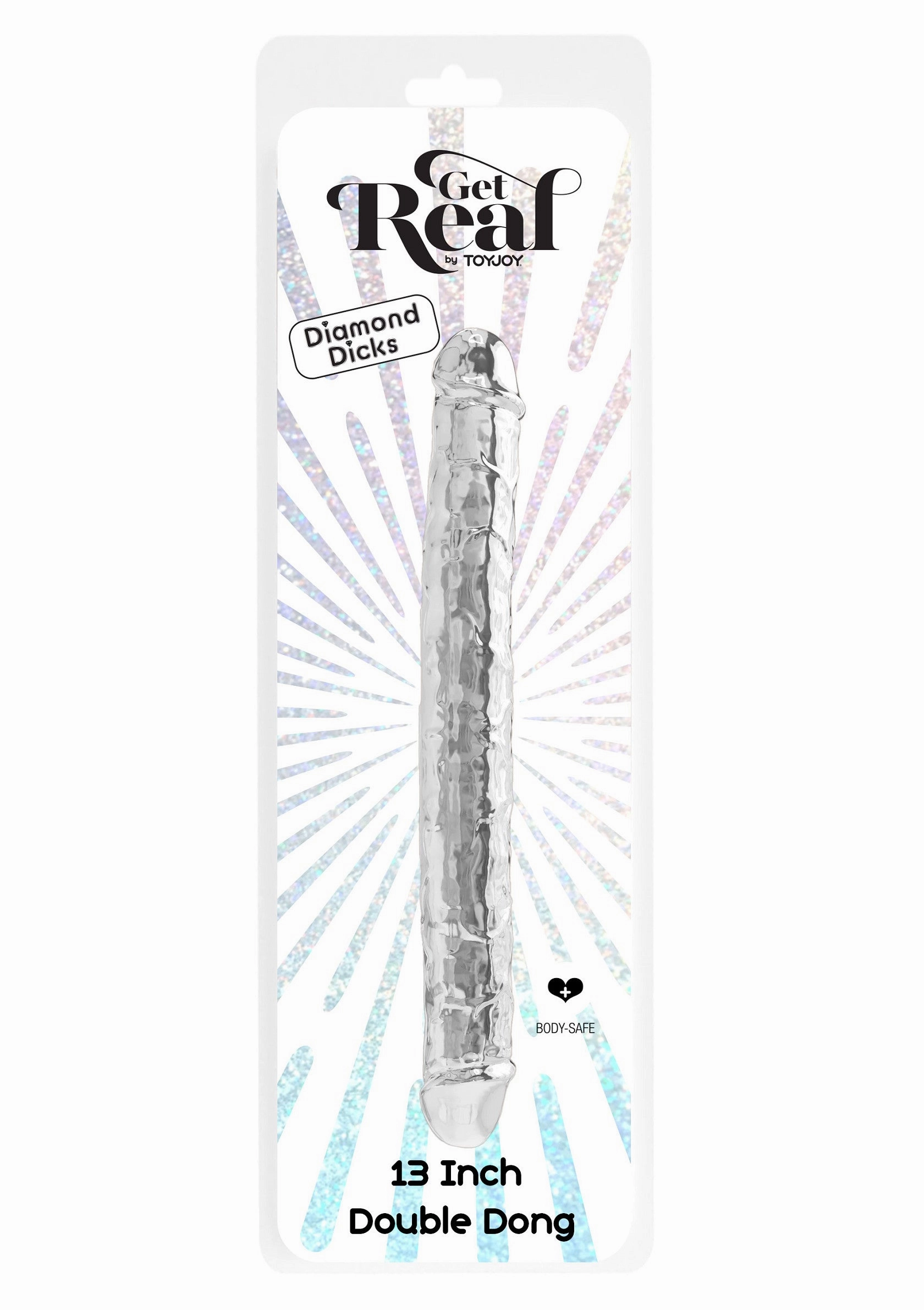 Clear Double Dong TPE 34.5 cm
