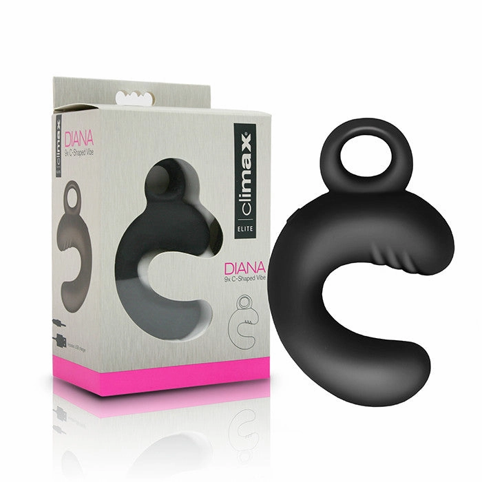 Climax® Elite, DIANA, Rechargeable 9x C-Shaped Vibe, Black