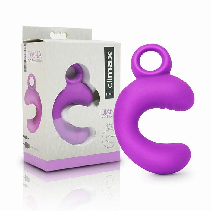 Climax® Elite, DIANA, Rechargeable 9x C-Shaped Vibe, Purple