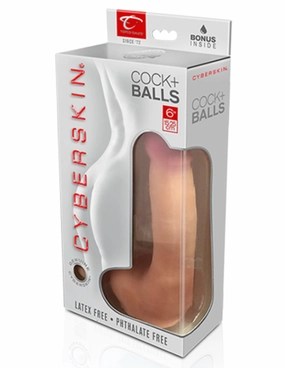 CyberSkin® Cyber Cock with Balls, Medium