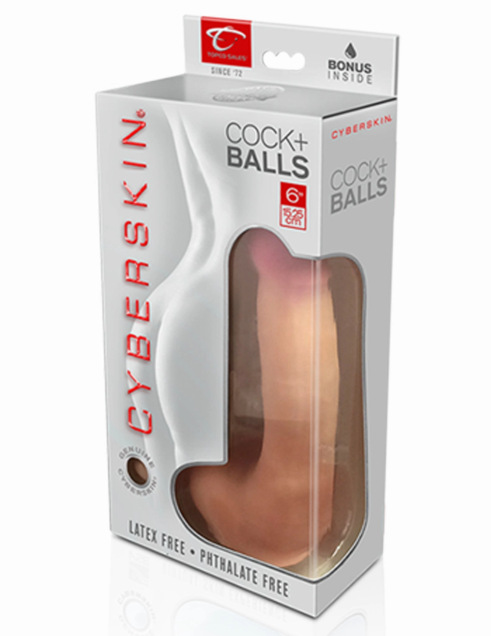 CyberSkin® Cyber Cock with Balls, Medium