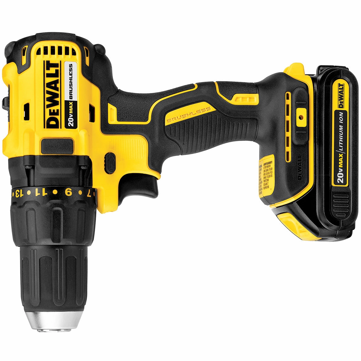 DeWALT DCD777C 20V 1/2-Inch Lithium-Ion Brushless Compact Drill Driver