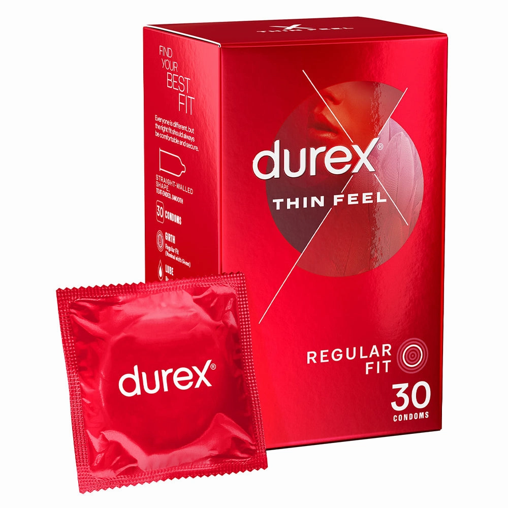 Durex Thin Feel Regular-Fit Latex Condoms