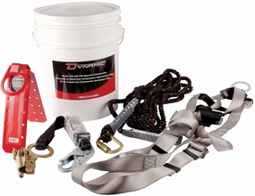 DYNAMIC SAFTEY FPRK099D50 - Roofer's Safety Kit, (Harness Size Regular)