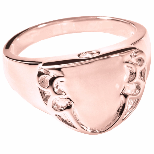 Engravable Shield Cremation Ring Memorial Jewelry for Cremated Remains