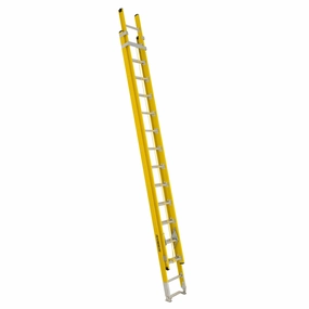 FEATHERLITE 6228D - 28' HEAVY DUTY Fiberglgass D RUNG EXTENSION LADDER