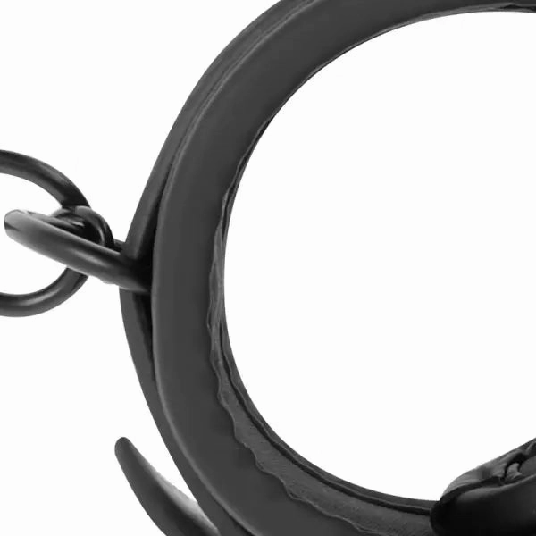 Fetish Submissive - Open Legs Position with Neoprene lining handcuffs