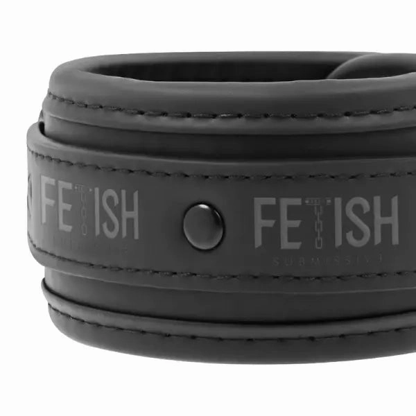 Fetish Submissive - Open Legs Position with Neoprene lining handcuffs