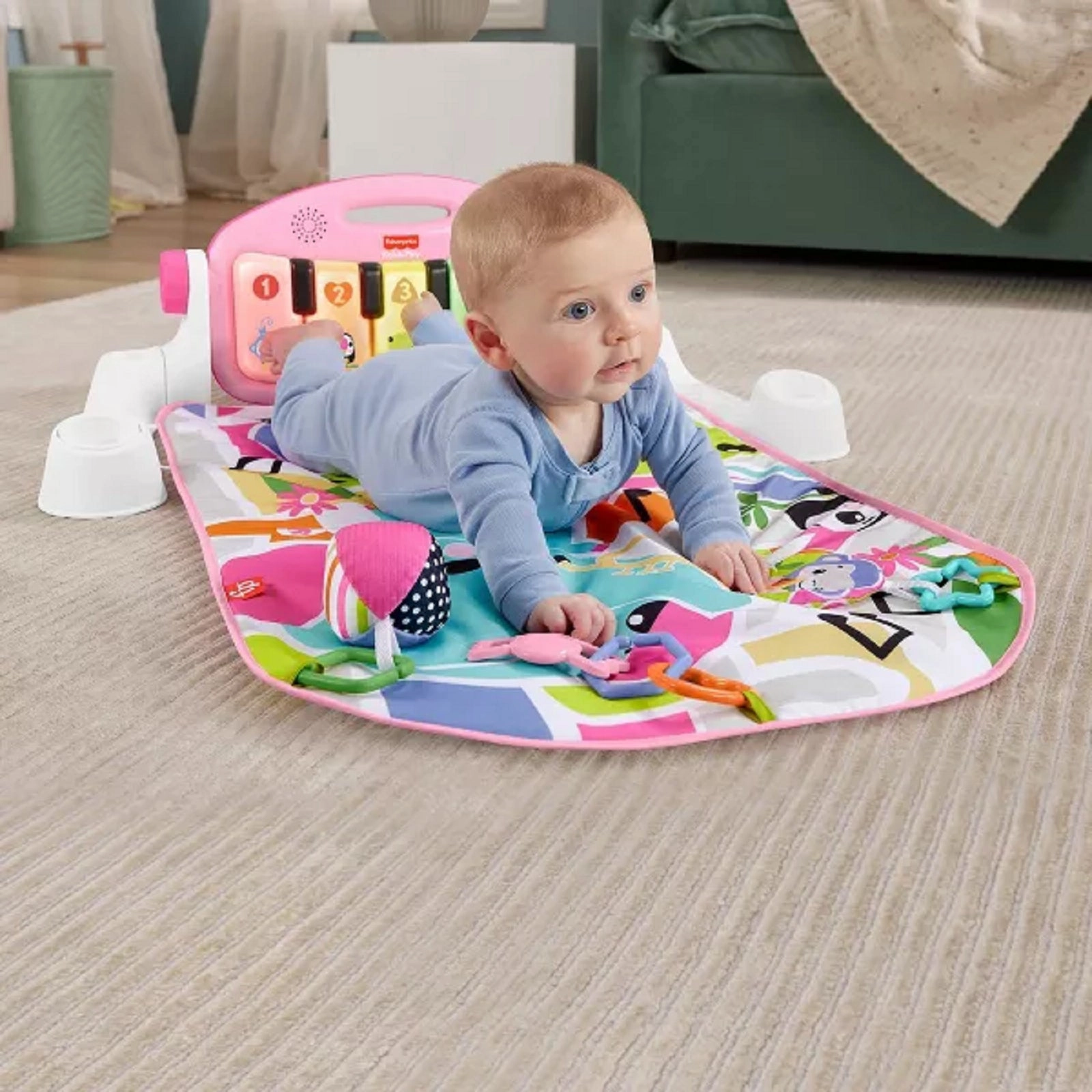 Fisher-Price 89409572 Glow & Grow Kick and Play Gym - Pink
