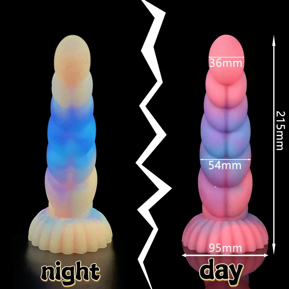 Glow-in-the-Dark Beast Dildo Soft Silicone Adventurous Fantasy Pleasure