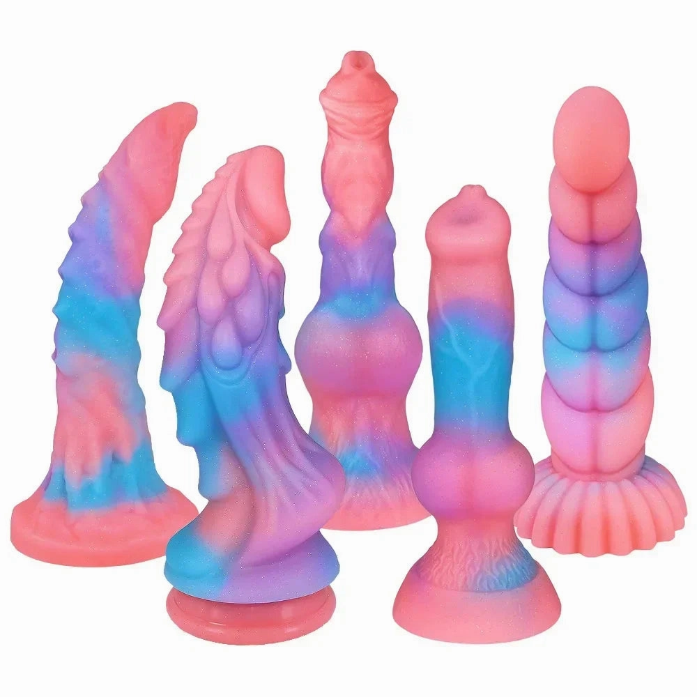 Glow-in-the-Dark Beast Dildo Soft Silicone Adventurous Fantasy Pleasure