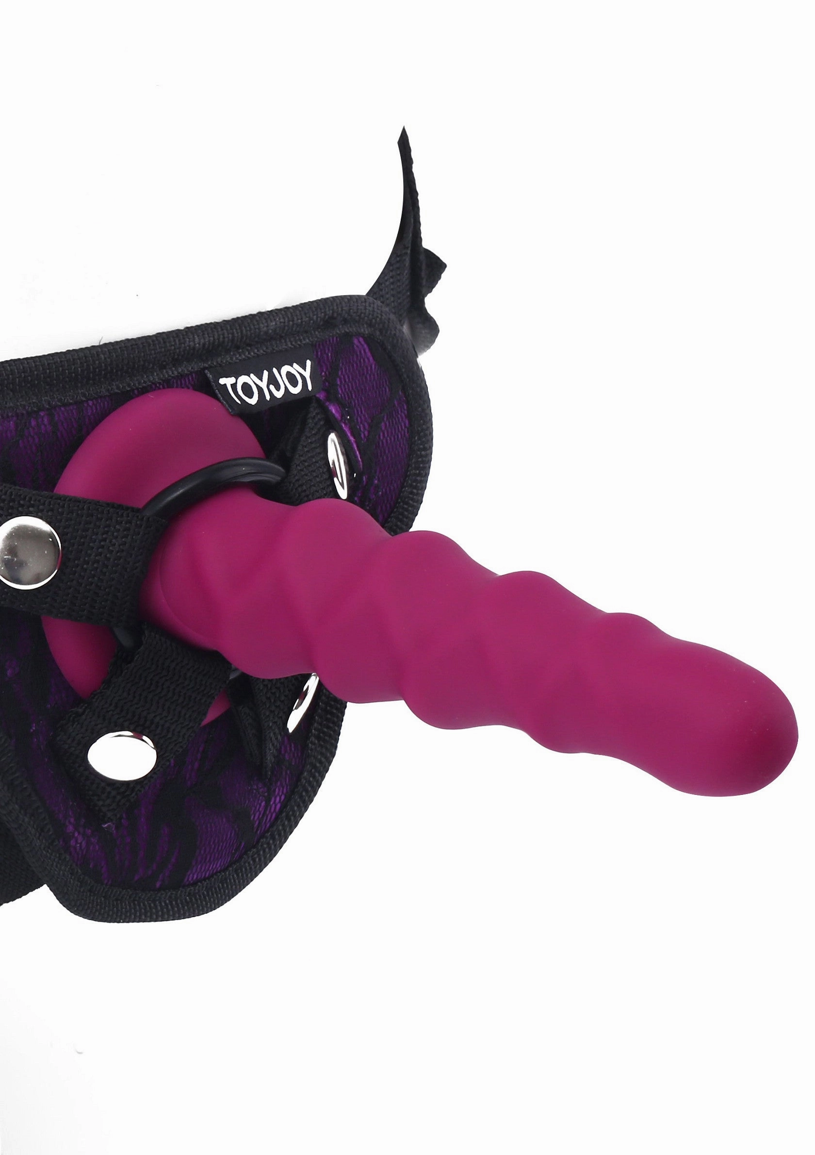 Harness Dong Ribbed Silicone 16 cm
