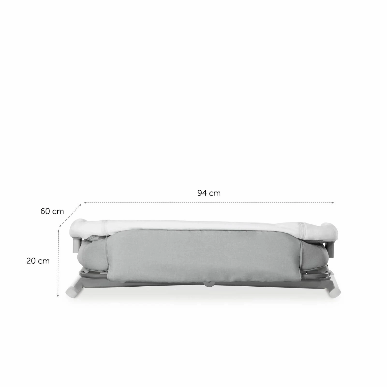 Hauck Face to Me 2 Bedside Crib - Melange Grey