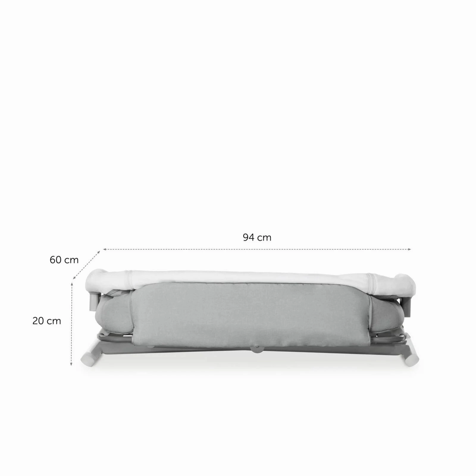Hauck Face to Me 2 Bedside Crib - Melange Grey