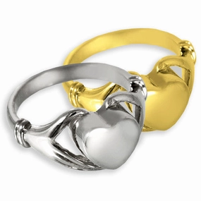 Heart Ring Memorial Jewelry for Cremated Remains