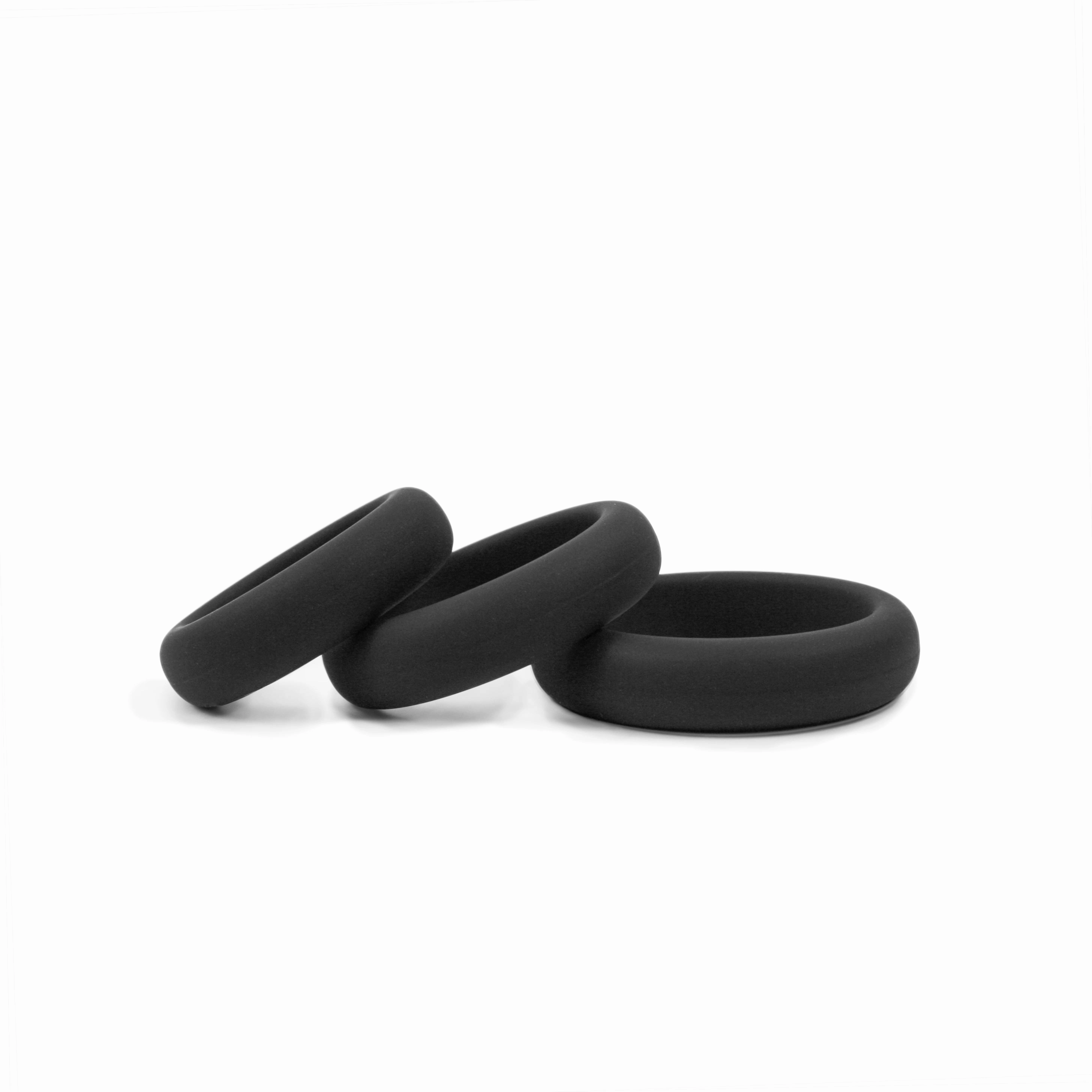 Hombre Xtra Stretch Silicone C-Bands, 3Pk Charcoal