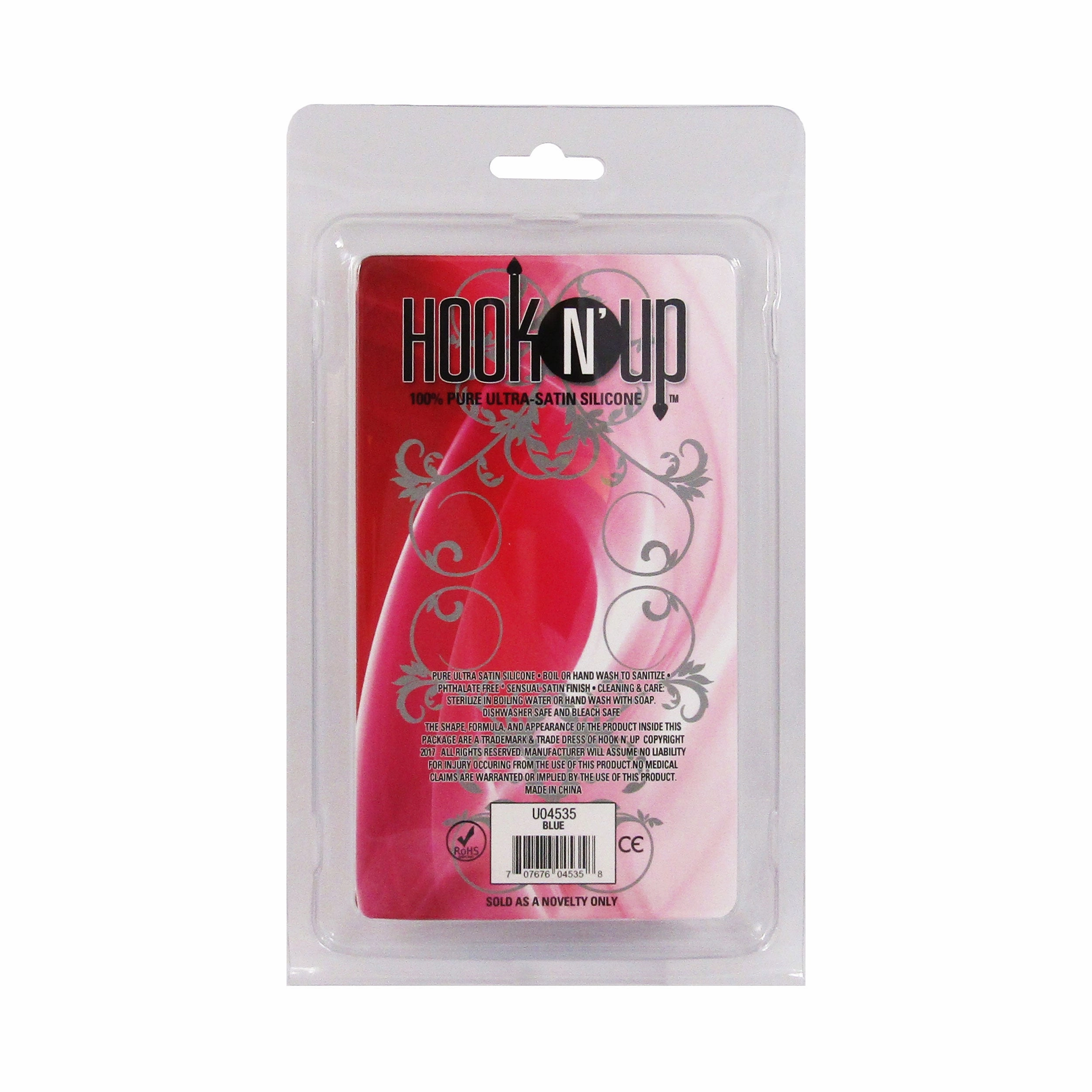 Hook N' Up Small Beaded Anal Plug - Blue