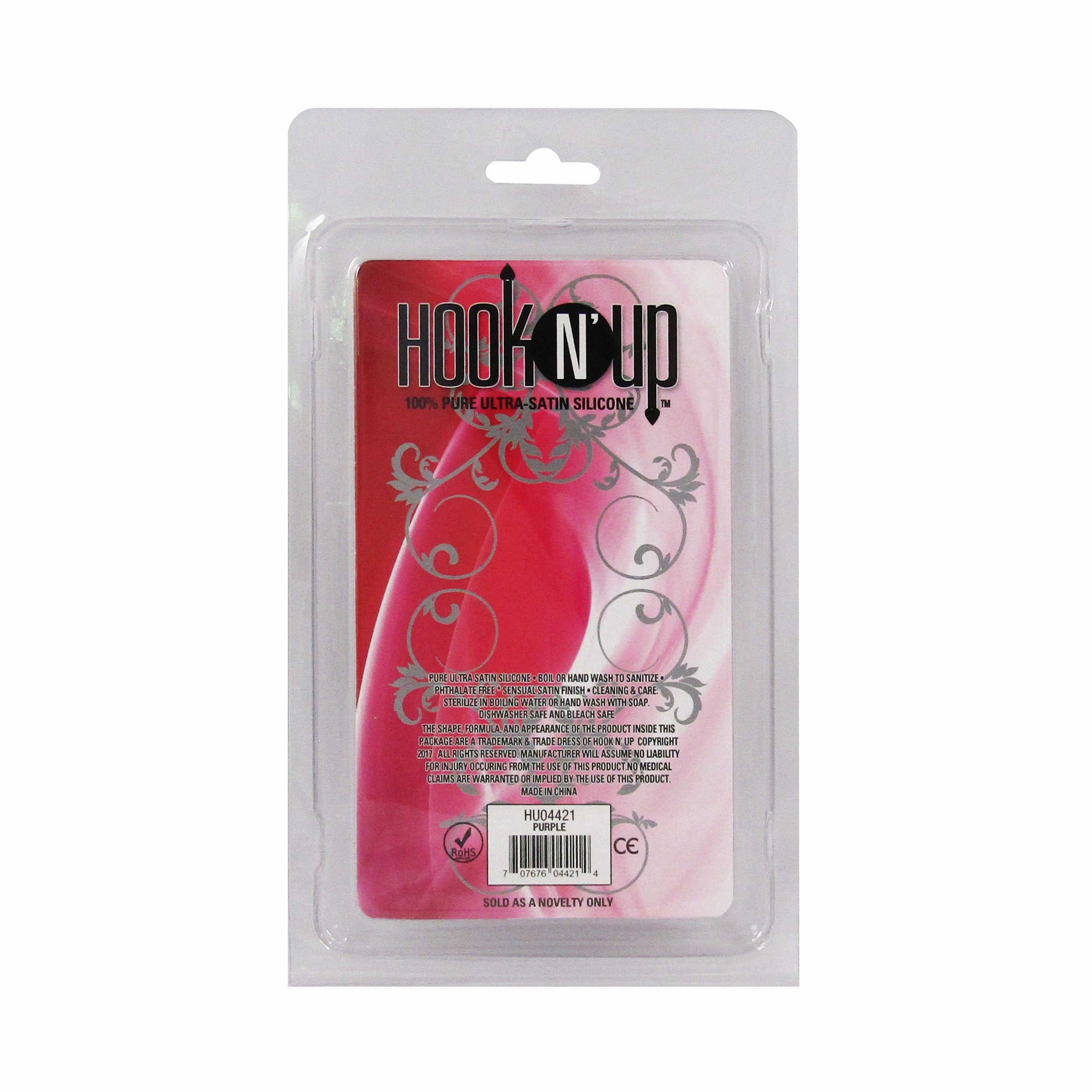 Hook N' Up Small Beaded Anal Plug - Purple