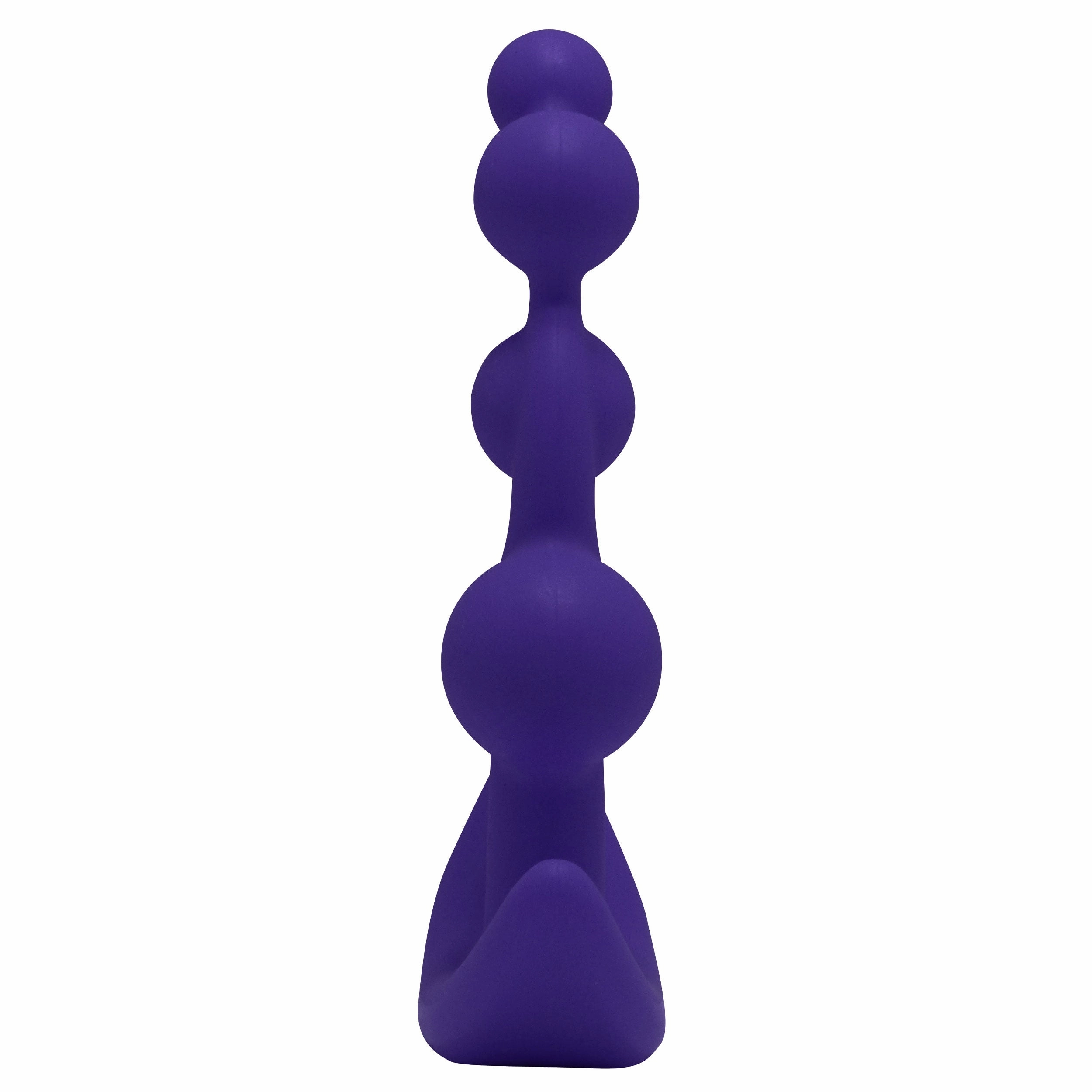 Hook N' Up Small Beaded Anal Plug - Purple