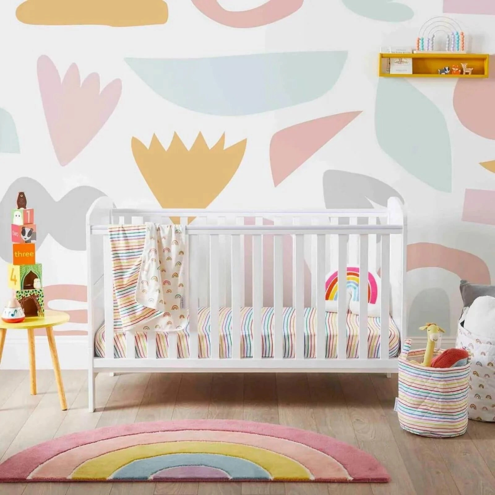 Ickle Bubba Coleby Classic Cot Bed White - Fibre Mattress