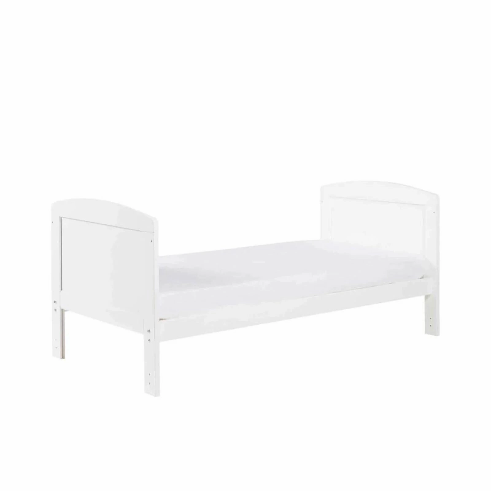 Ickle Bubba Coleby Scandi Cot Bed Scandi White - Premium Pocket Sprung Mattress