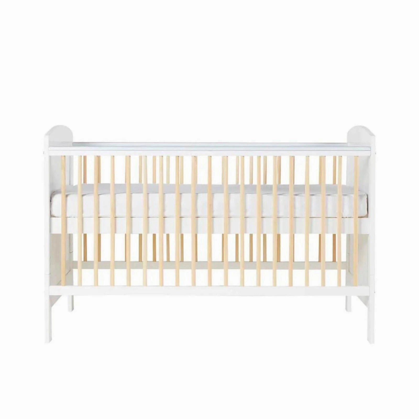 Ickle Bubba Coleby Scandi Cot Bed Scandi White - Premium Pocket Sprung Mattress