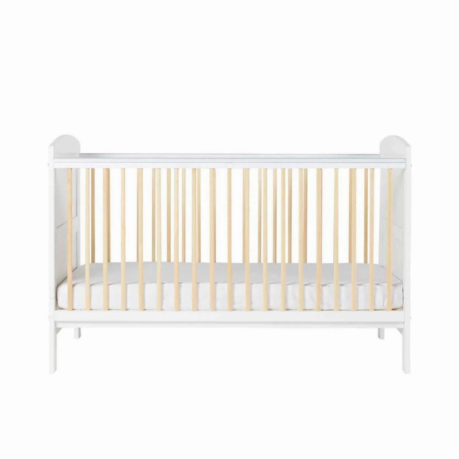 Ickle Bubba Coleby Scandi Cot Bed Scandi White - Premium Pocket Sprung Mattress
