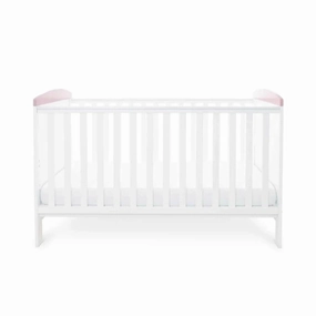 Ickle Bubba Coleby Style Cot Bed Elephant Love Pink - Without Mattress
