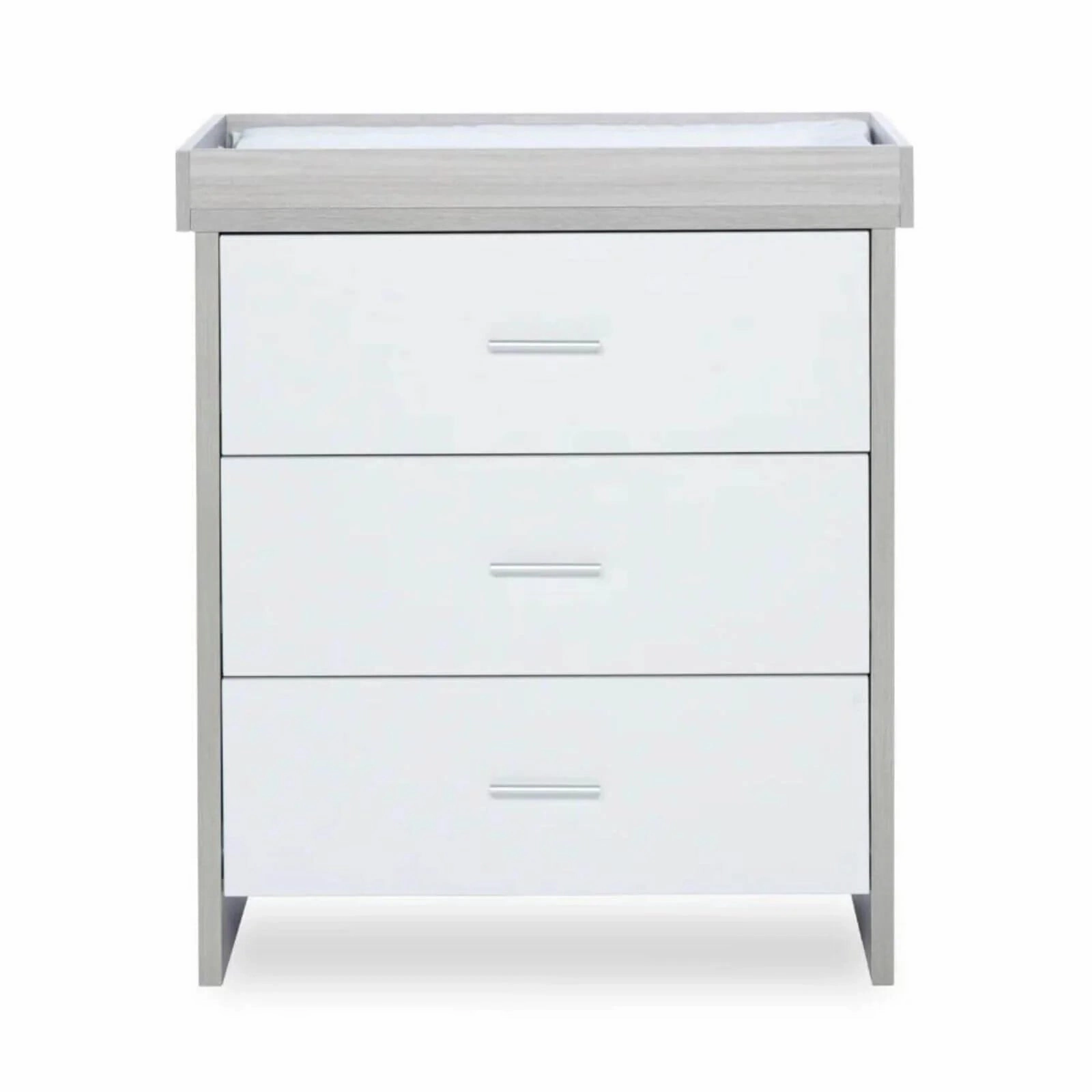 Ickle Bubba Pembrey Changing Unit & Chest - Ash Grey & White
