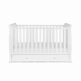Ickle Bubba Snowdon Classic Cot Bed White - Premium Sprung Mattress