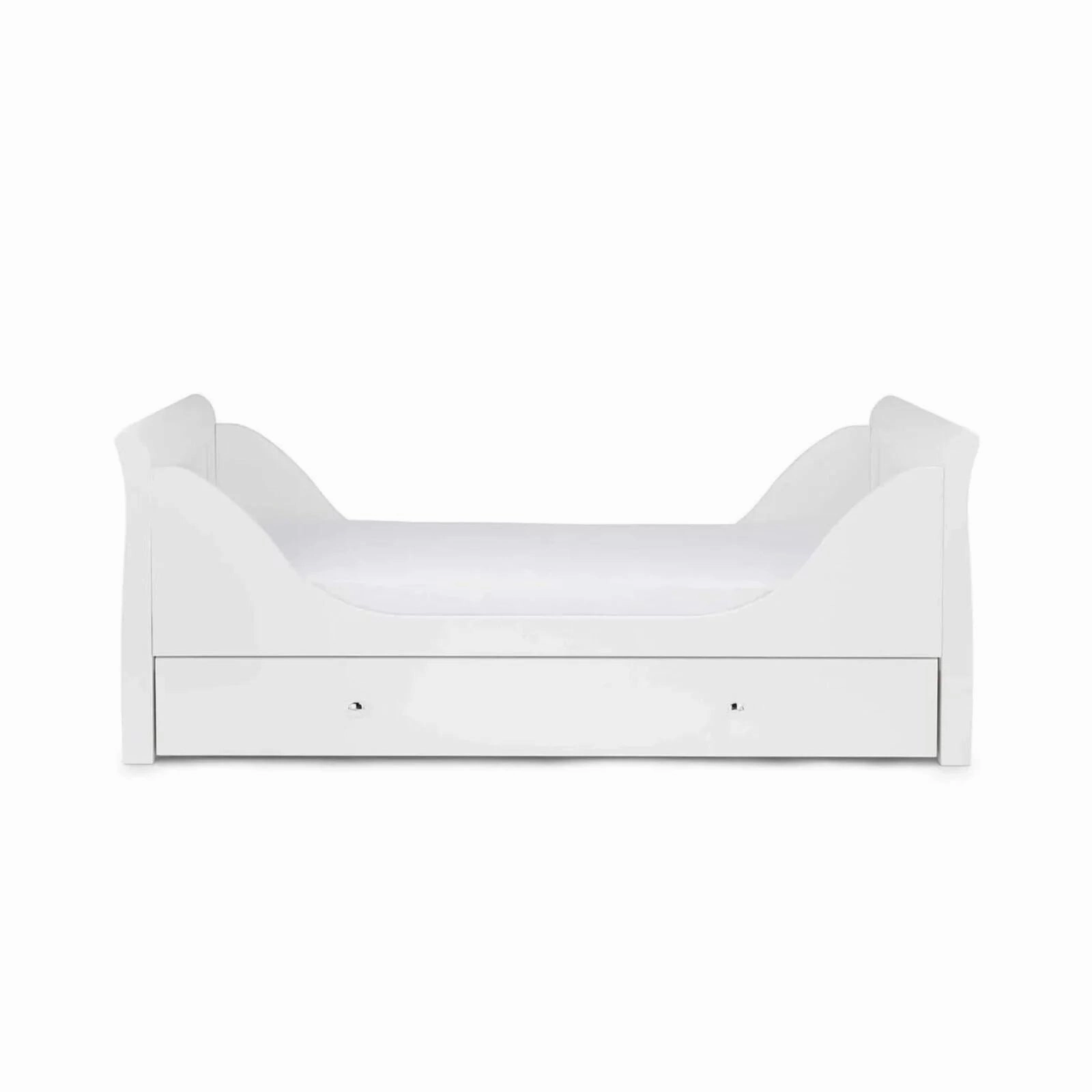 Ickle Bubba Snowdon Classic Cot Bed White - Premium Sprung Mattress