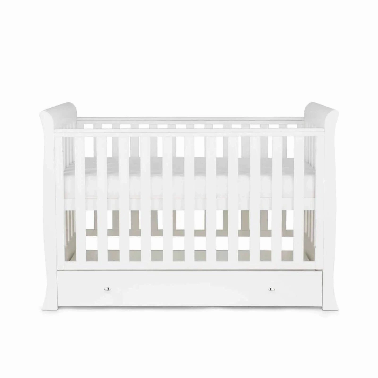 Ickle Bubba Snowdon Mini Cot Bed White - Without Mattress