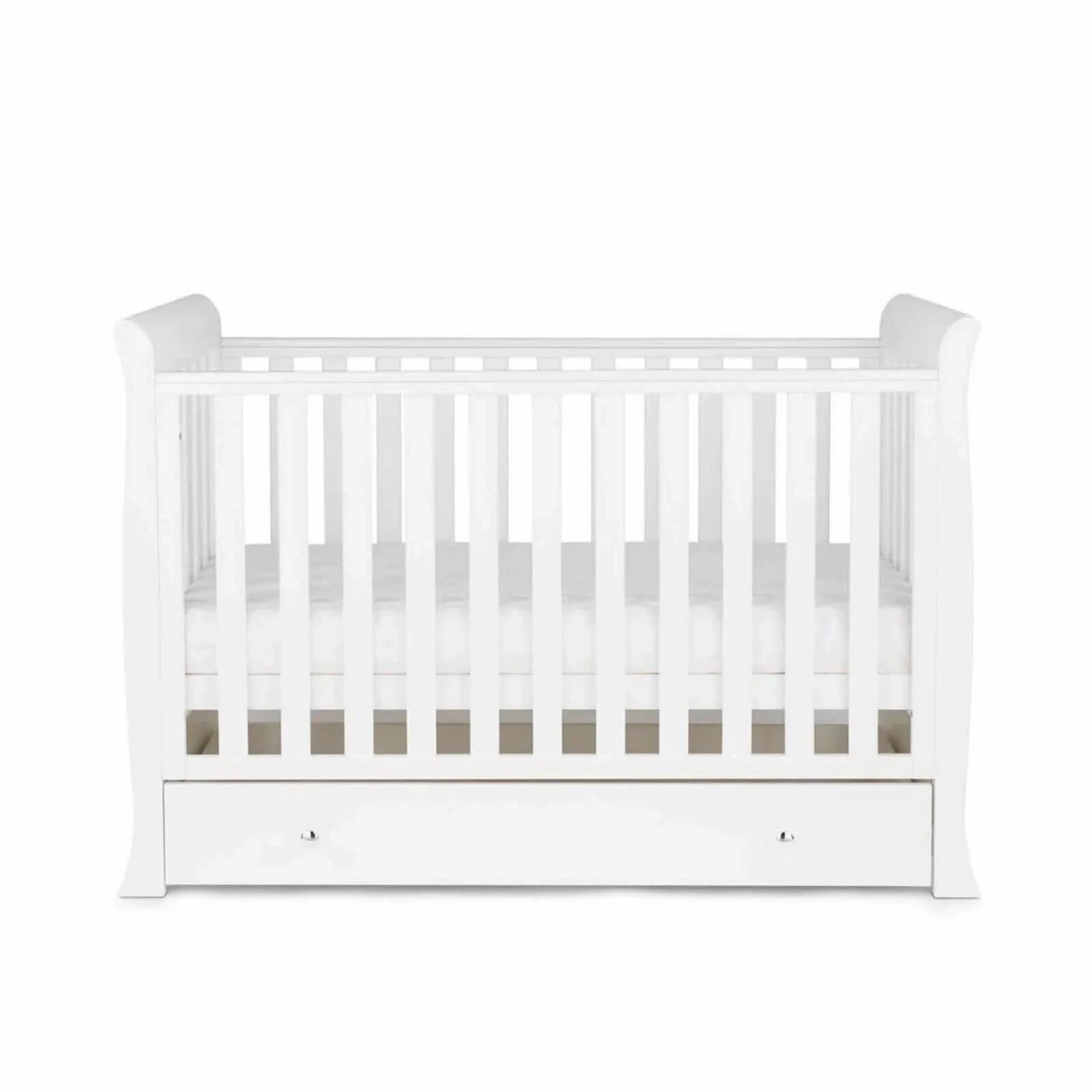 Ickle Bubba Snowdon Mini Cot Bed White - Without Mattress