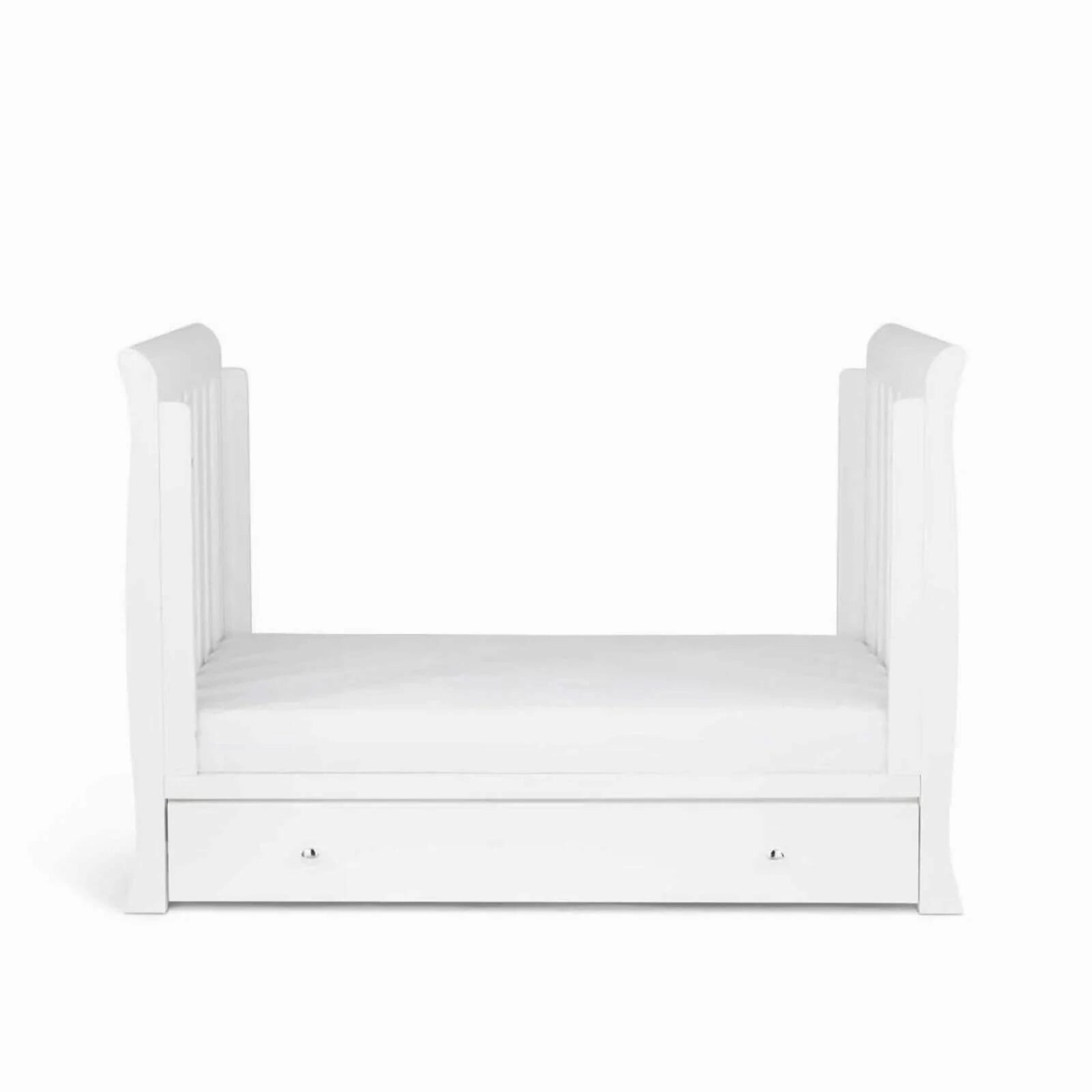 Ickle Bubba Snowdon Mini Cot Bed White - Without Mattress