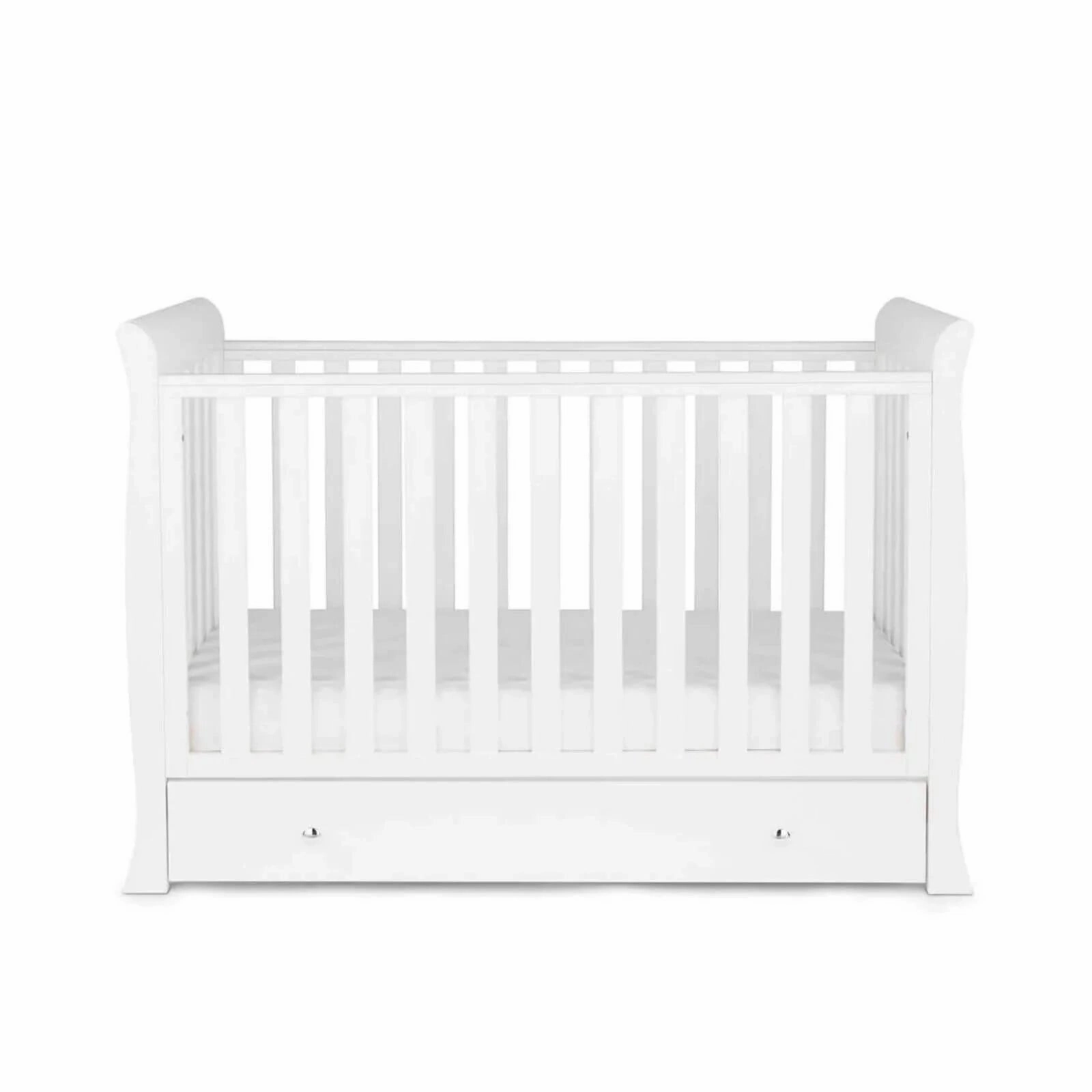 Ickle Bubba Snowdon Mini Cot Bed White - Without Mattress