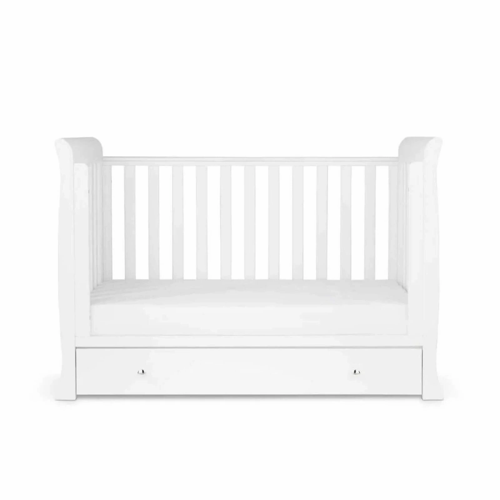 Ickle Bubba Snowdon Mini Cot Bed White - Without Mattress