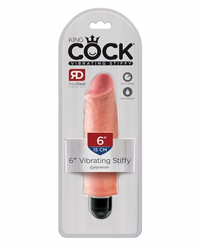 King Cock 6" Vibrating Stiffy - Flesh