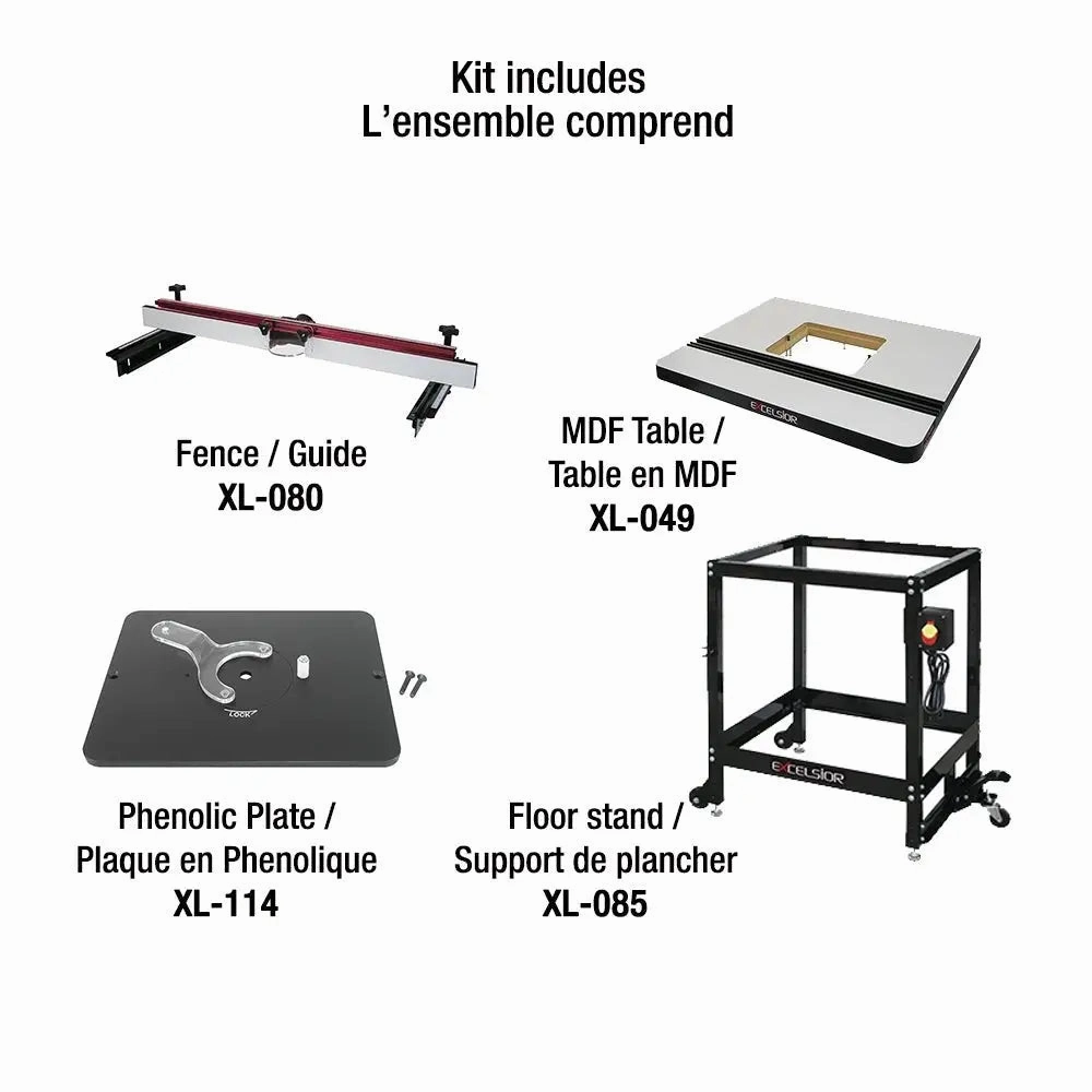 KING XL-200MEP  -  ROUTER TABLE KIT (XL-049, XL-080, XL-085 & XL-114)